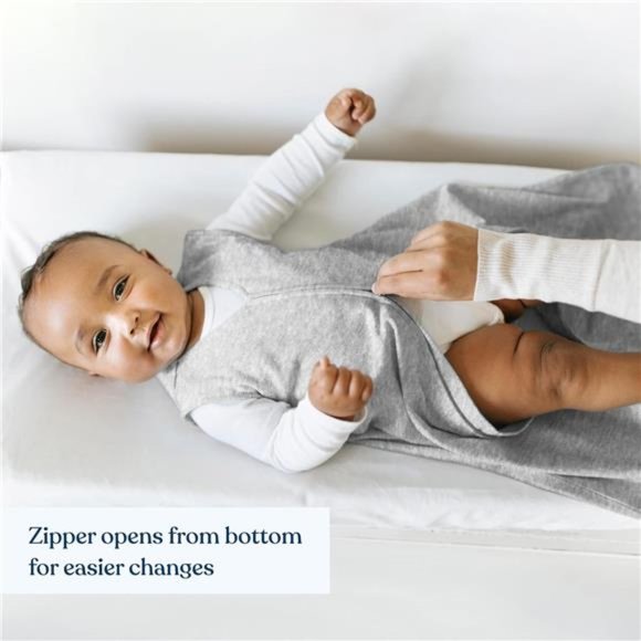 Sleepsack,  Cotton Muslin Wearable Blanket, Grey Tree Leaf, XL 18-24 Months - Picture 5 of 6